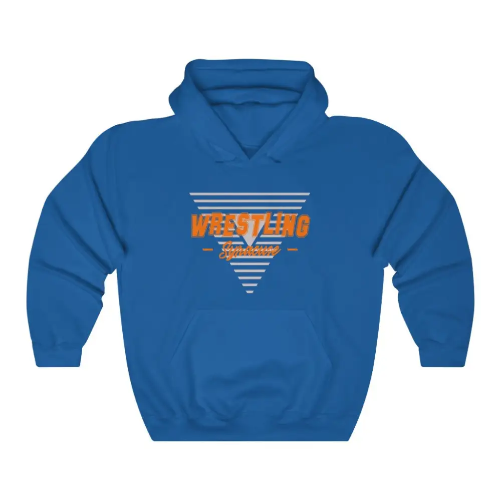 Triangle Emblem Wrestling Graphic Pullover Hoodie