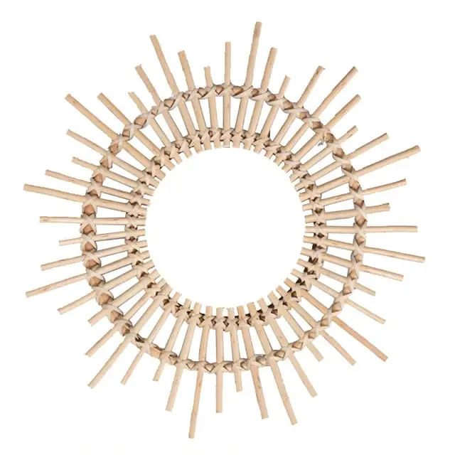 Classic Rattan Round Decorative Wall Mirror