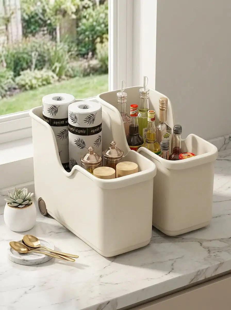 Storage Basket With Wheels