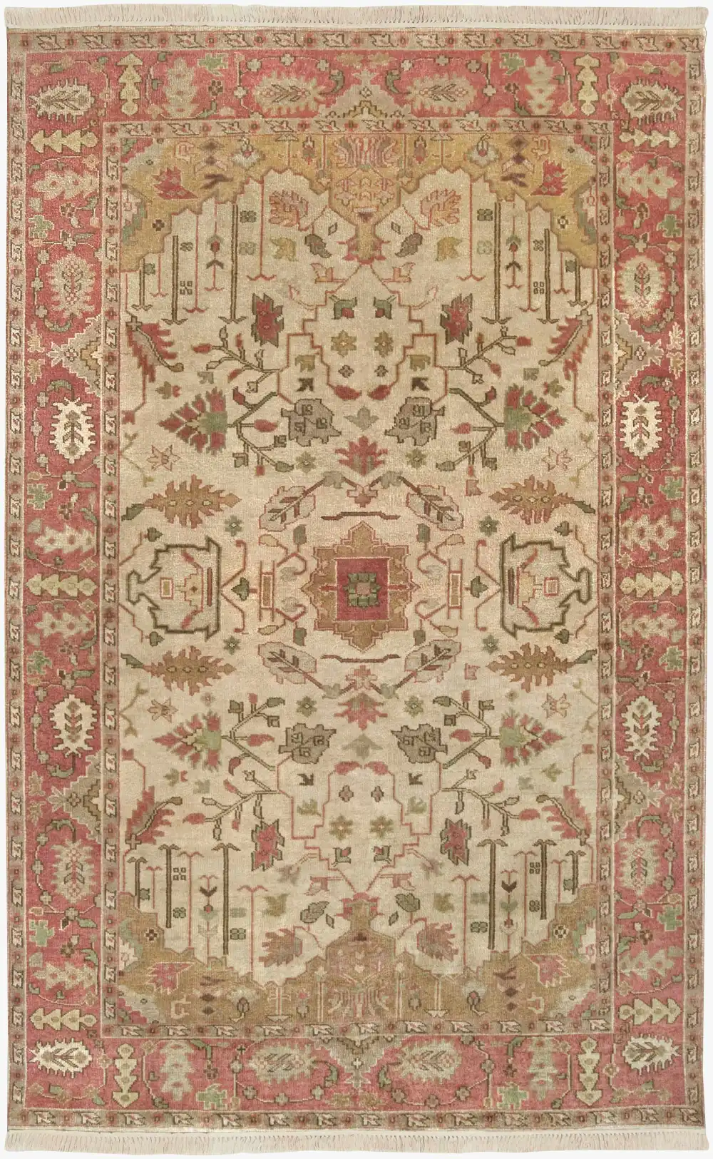 Refined Traditional Hand Knotted Wool Area Rug Home Floor Accent