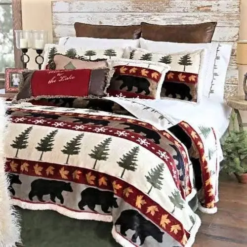 Animal Motif Pine Motif Bedding Set