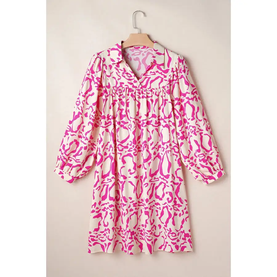 Johnny Collar Long Sleeve Mini Dress