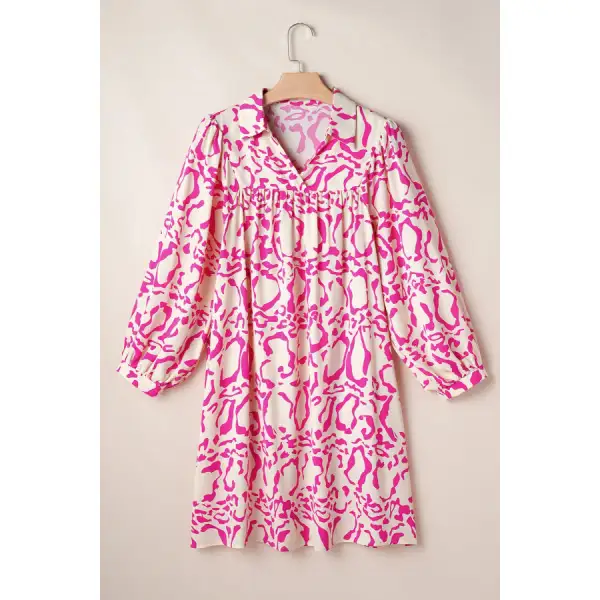 Johnny Collar Long Sleeve Mini Dress