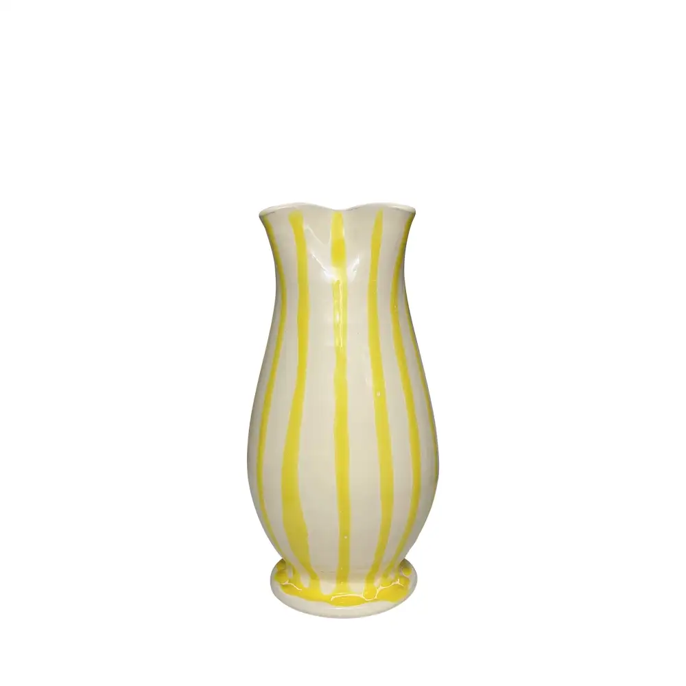 Pinch-Form Parasol-Inspired Ceramic Vase