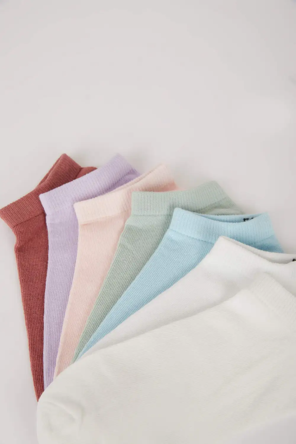 Seven Pairs Of Colorful Pure Cotton Moisture-Wicking Socks