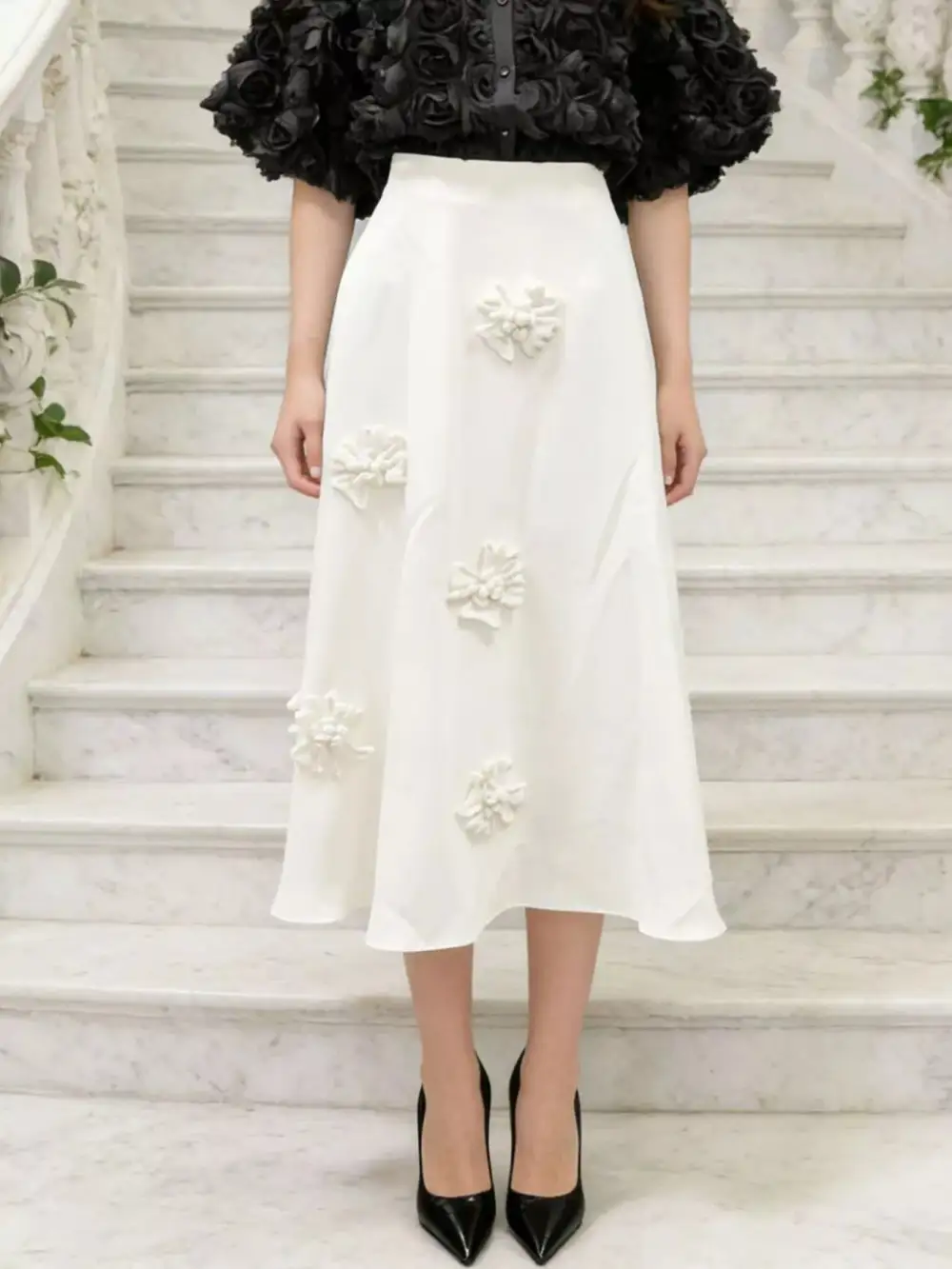 Embellished Midi Skirt