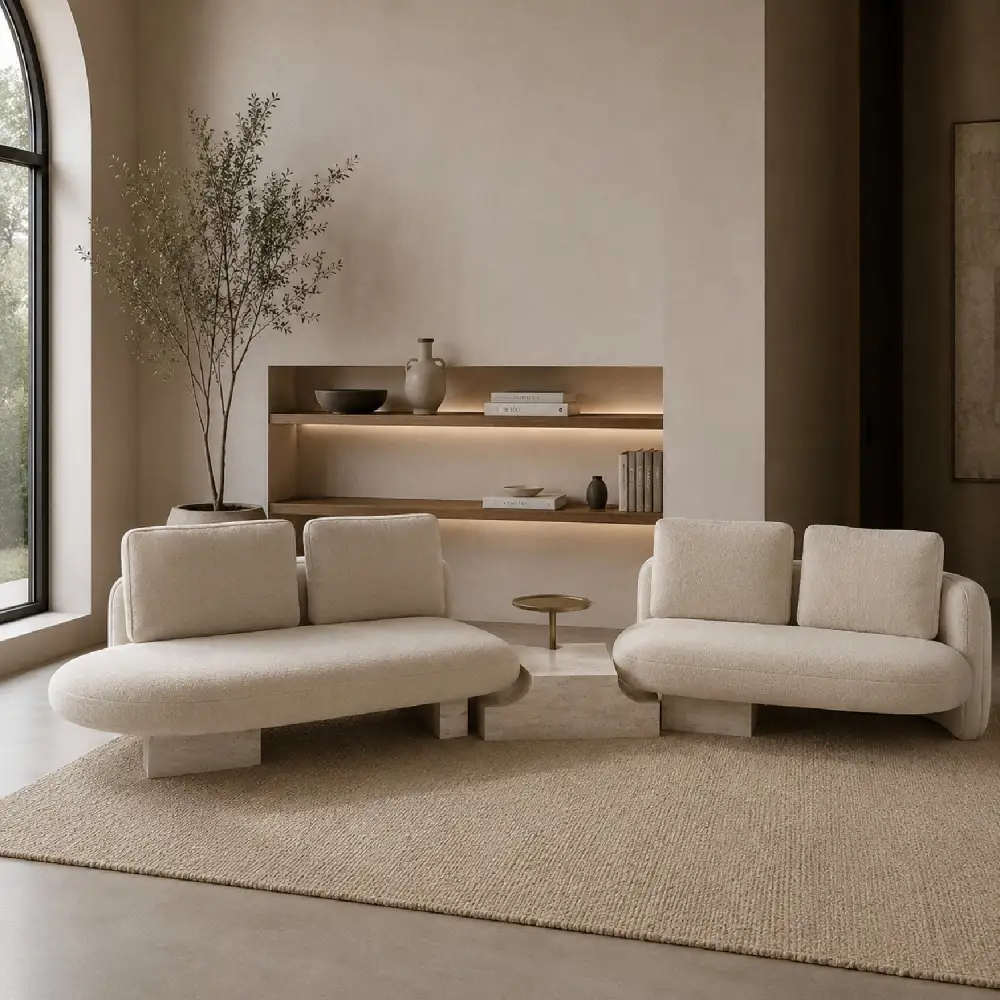 Sectional Linen Sofa Bumper