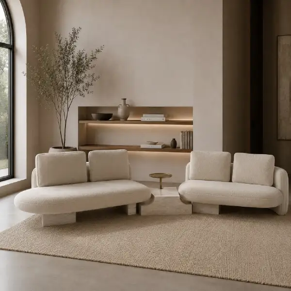 Sectional Linen Sofa Bumper