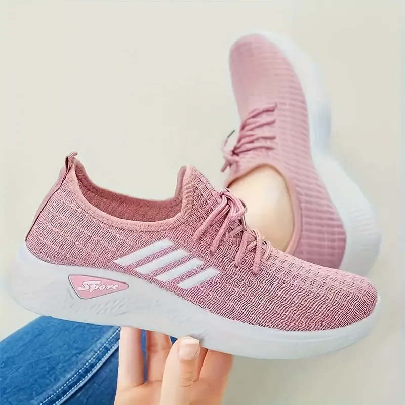 Lace Trim Lightweight Low Lace Up Sneakers