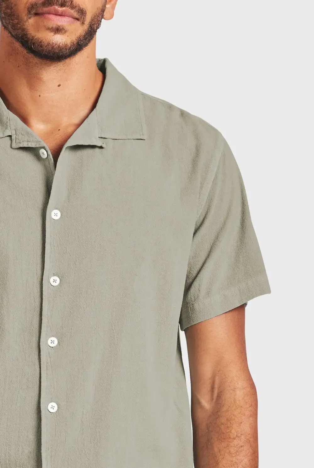 Oversized Linen Short Sleeve Button Down Shirt