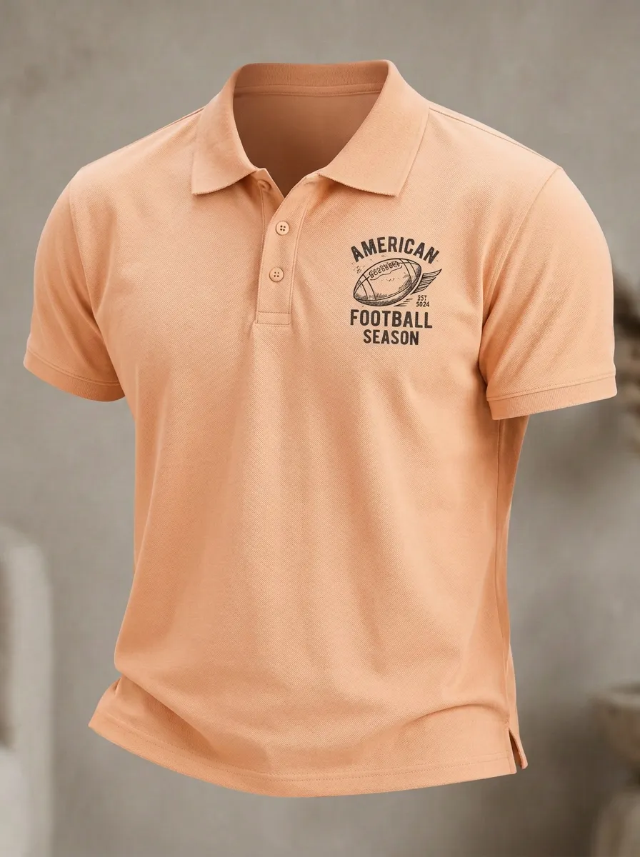 Football Inspired Casual Polo Shirt