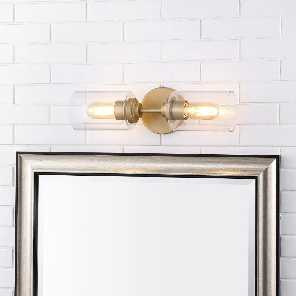 Dual-Light Farmhouse Industrial Iron Cylinder LED Sconce