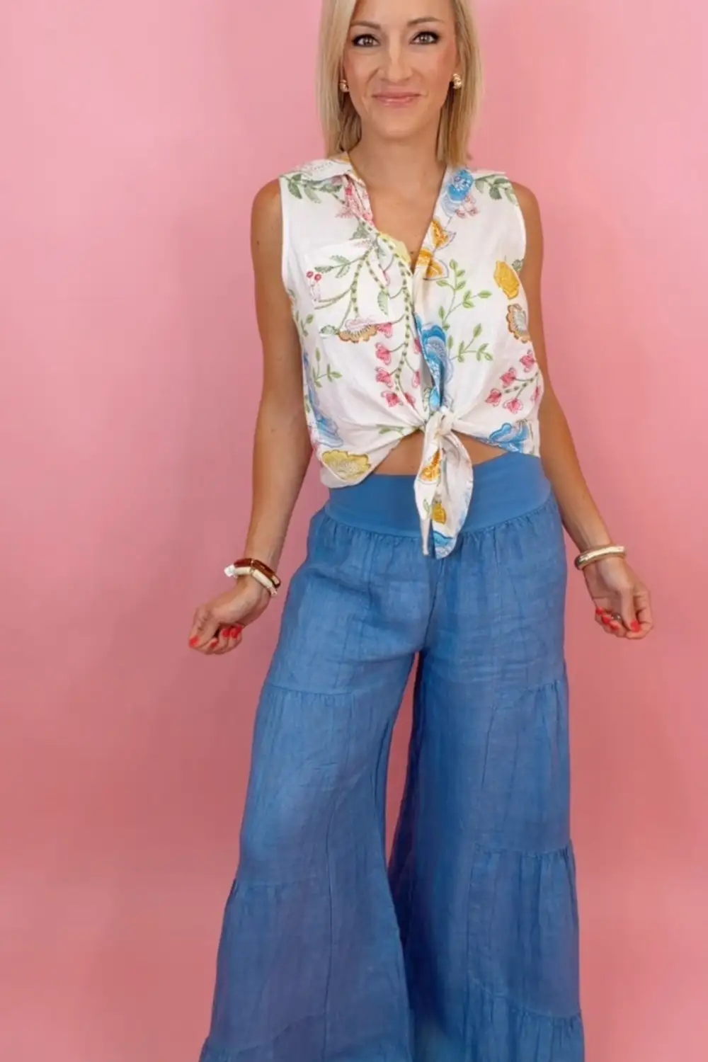 Linen Palazzo Pants