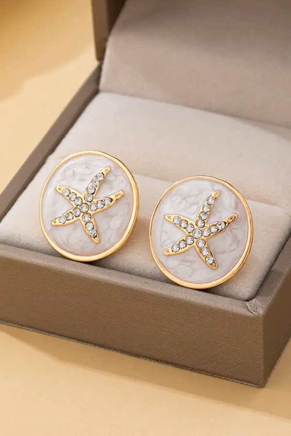 Starfish Medallion Stud arrings
