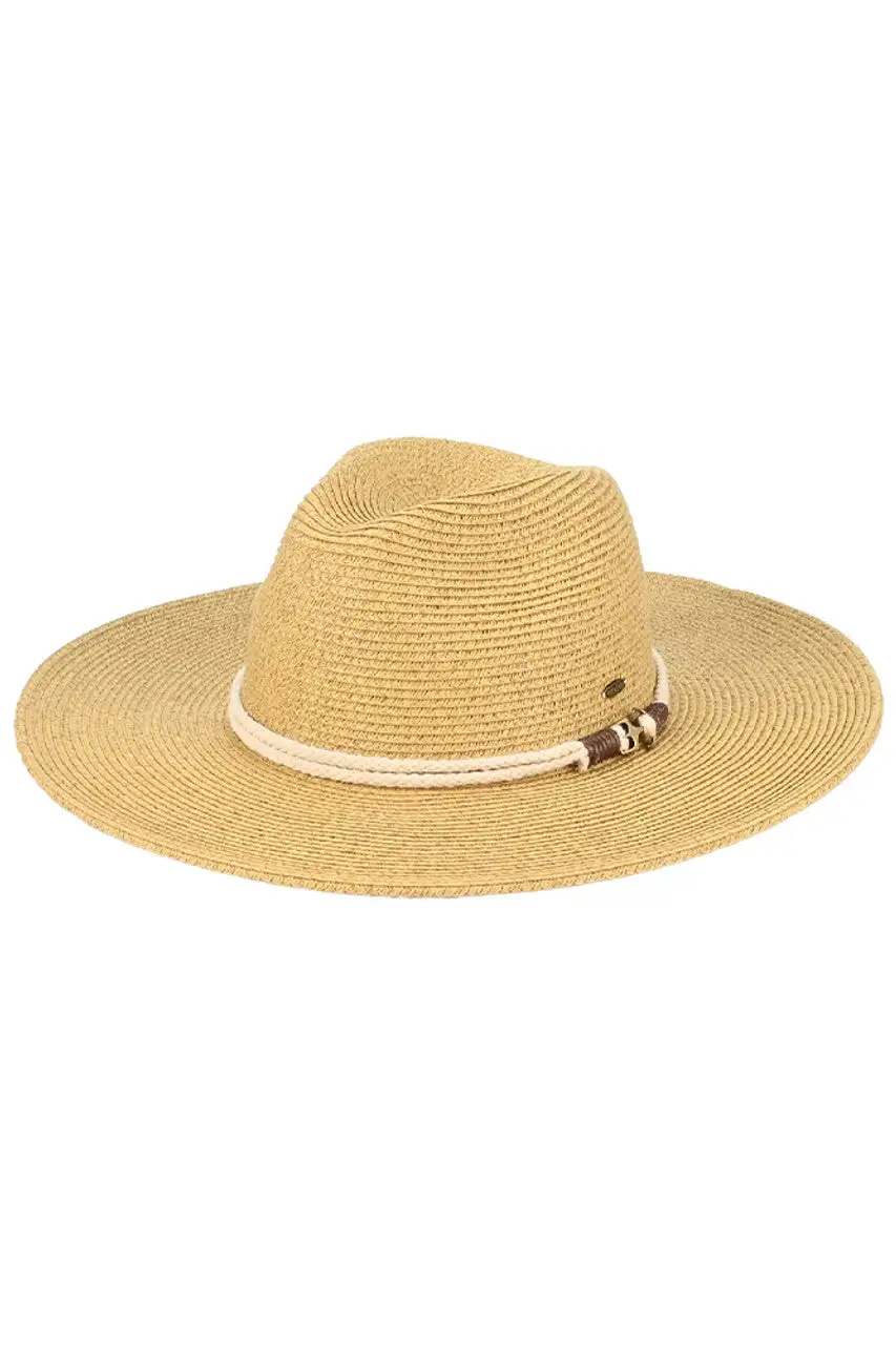 Anchor Rope Trim Band Wide Brim Sun Hat