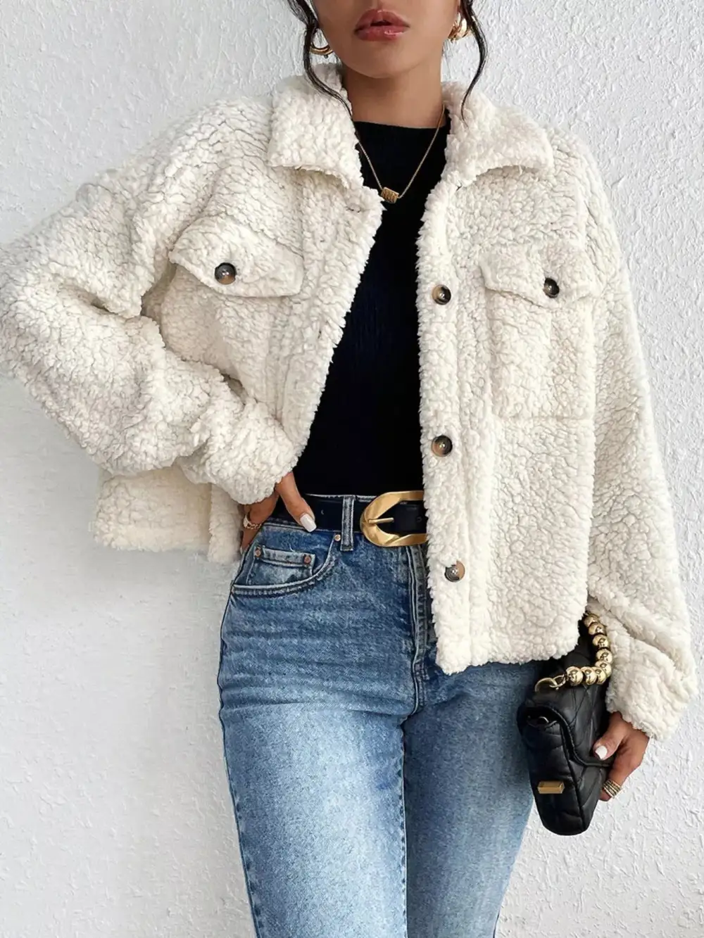 Cozy Sherpa Button Down Jacket