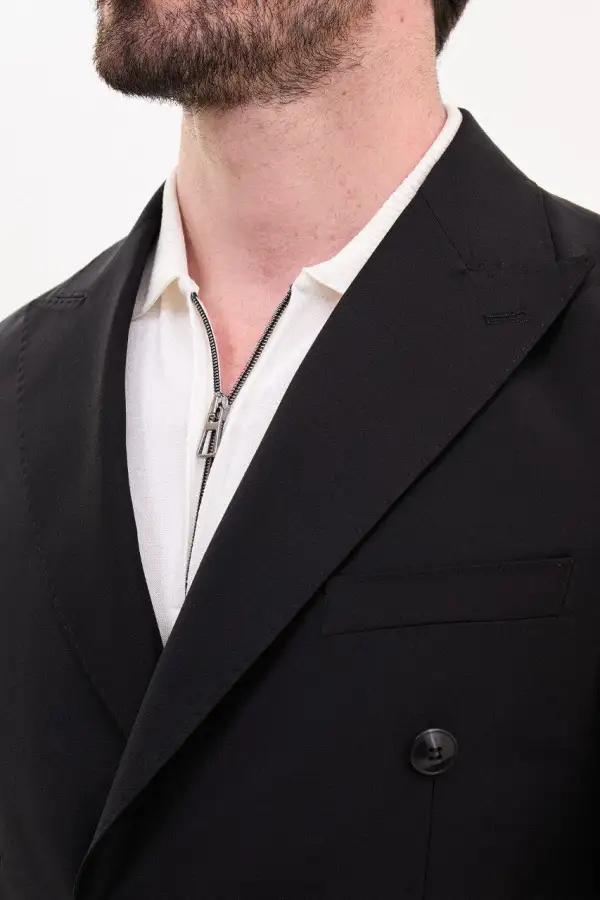 Sophisticated Slim Fit Double Breasted Blazer