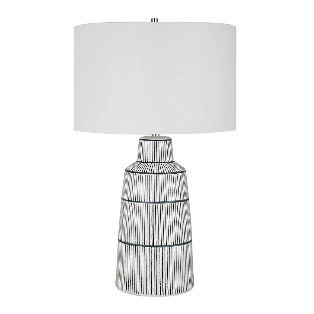 Ceramic Nautical Stripes Table Lamp