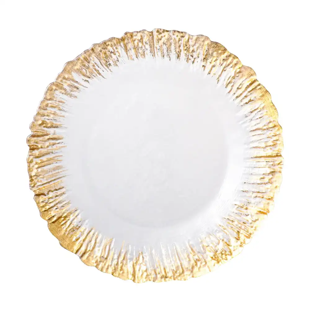 Shine Glass Plate for Dessert Serving