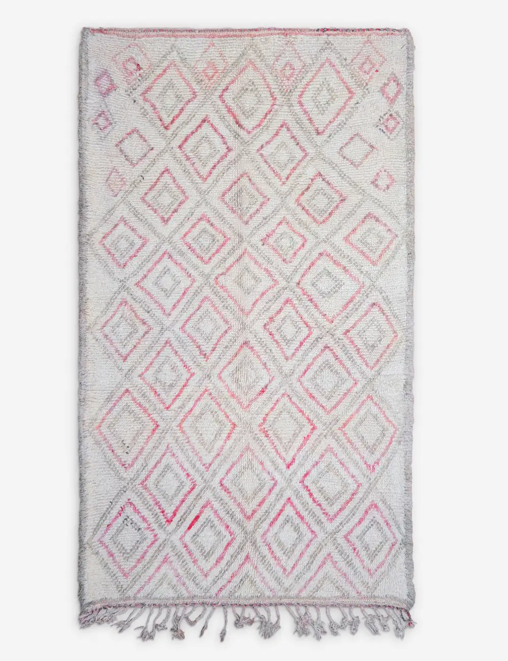 Warm Rich Vintage Inspired Moroccan Inspired Hand Knotted Wool Area Rug