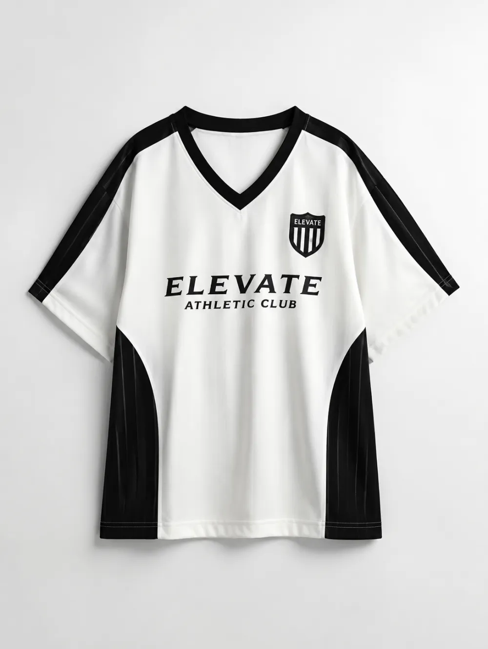 Unisex Elevate Athletic Club Logo Printed V-Neck Jersey Shirt