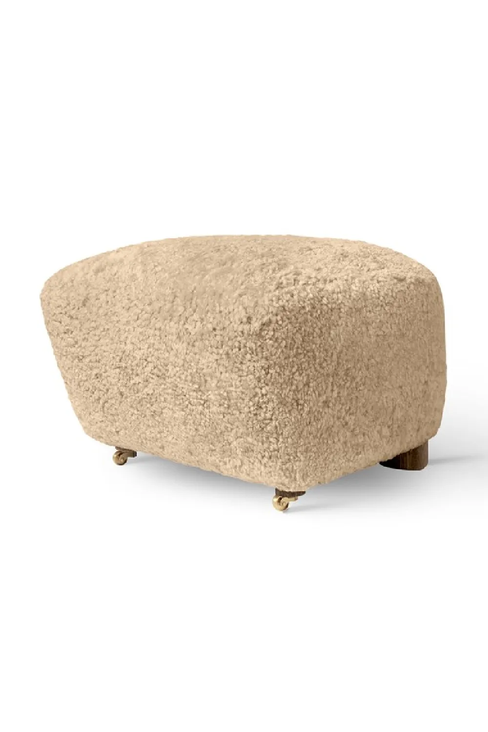 Oak Leg Upholstered Ottoman