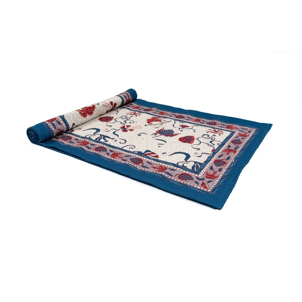 Exotic Curling Floral Table Runner