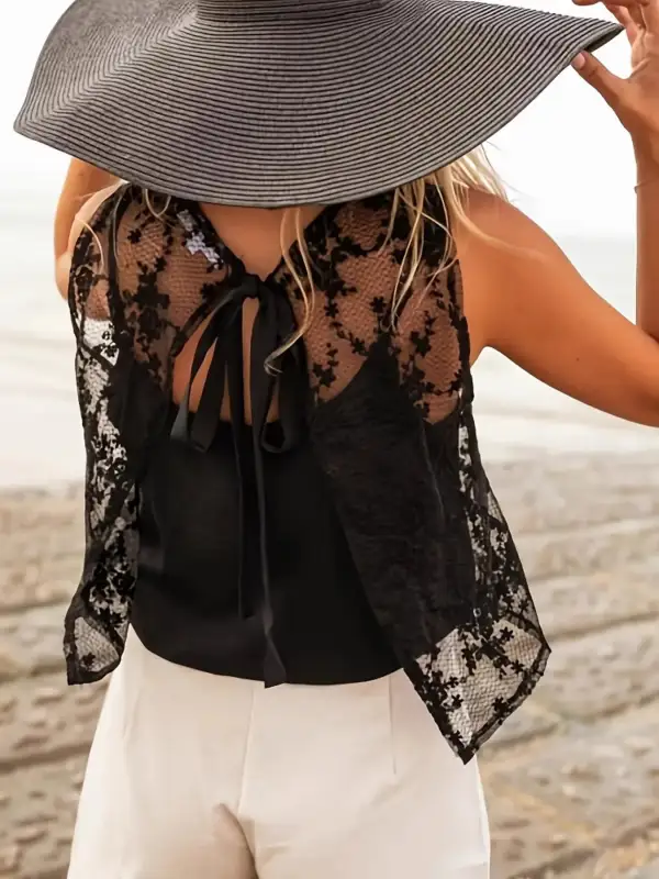 Lace Tie-Back Tank