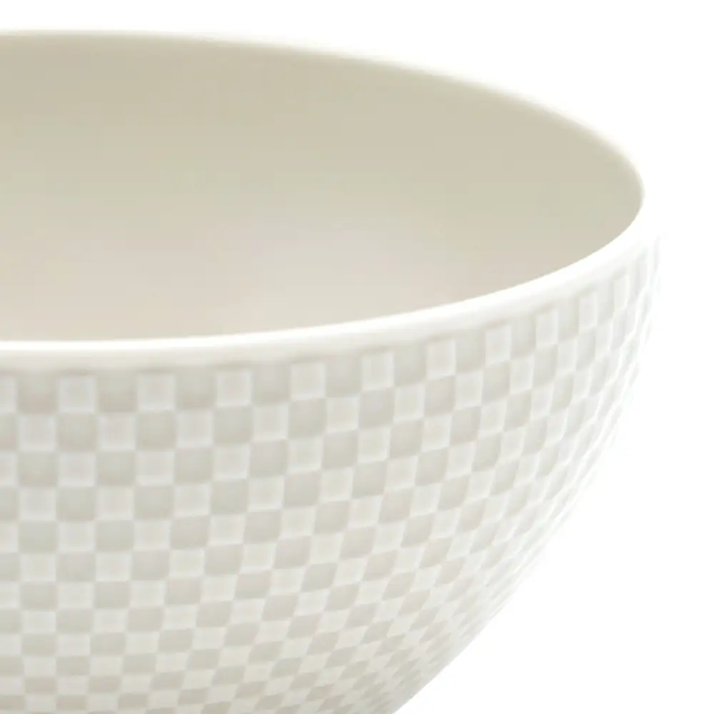 White Textured Serving Bowl