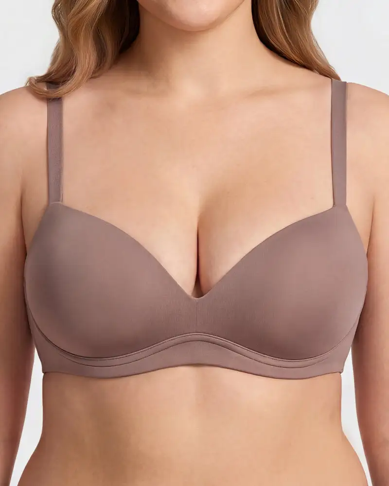 No Underwire Push-Up Plunge Bra