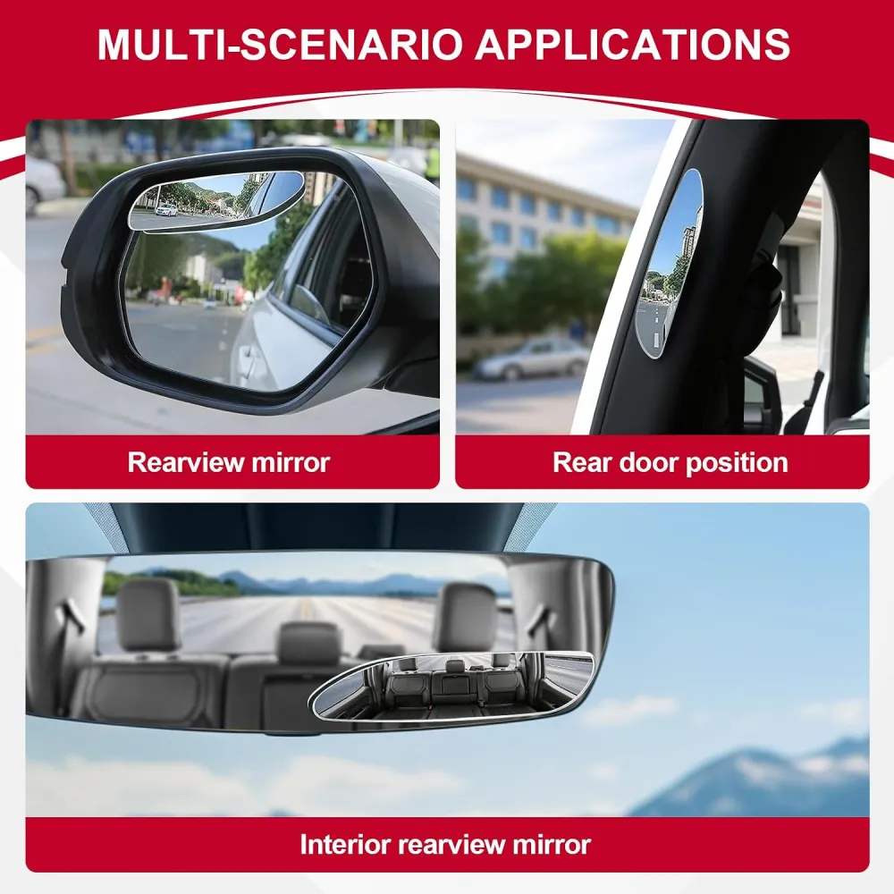 Frameless Blind Spot Mirror Set
