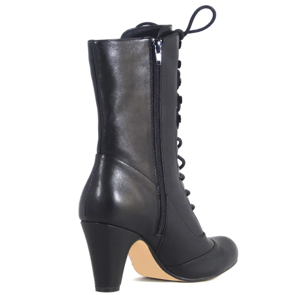 Lace Up Combat Victorian Ankle Boots