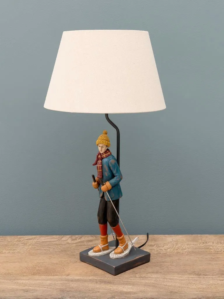Black Resin Character Table Lamp