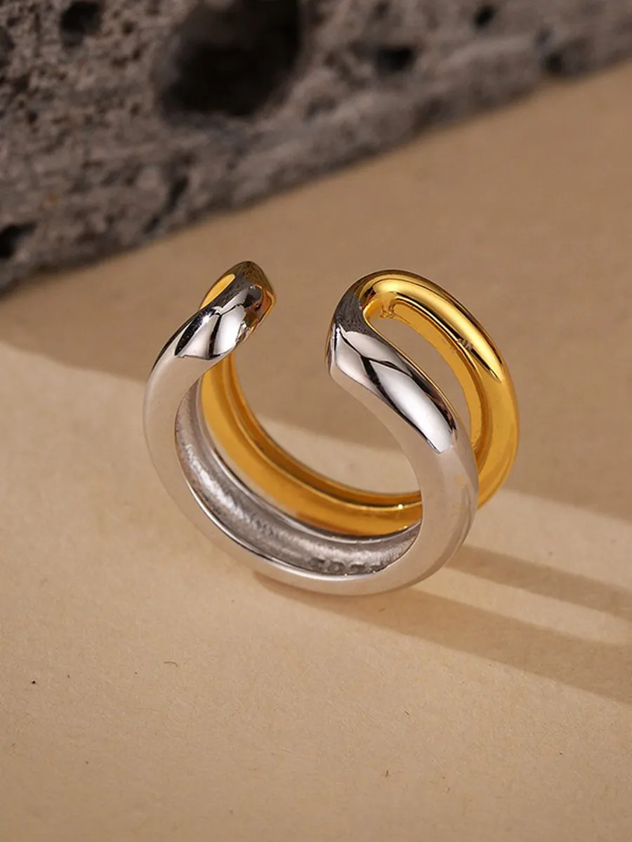 Poppy Two-Tone Layer Earring