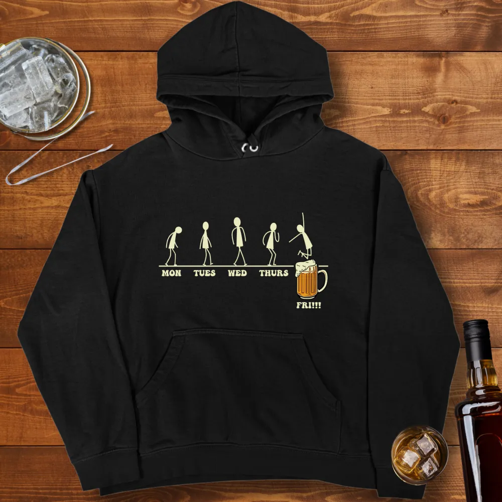 Craft beer style printed hoodie