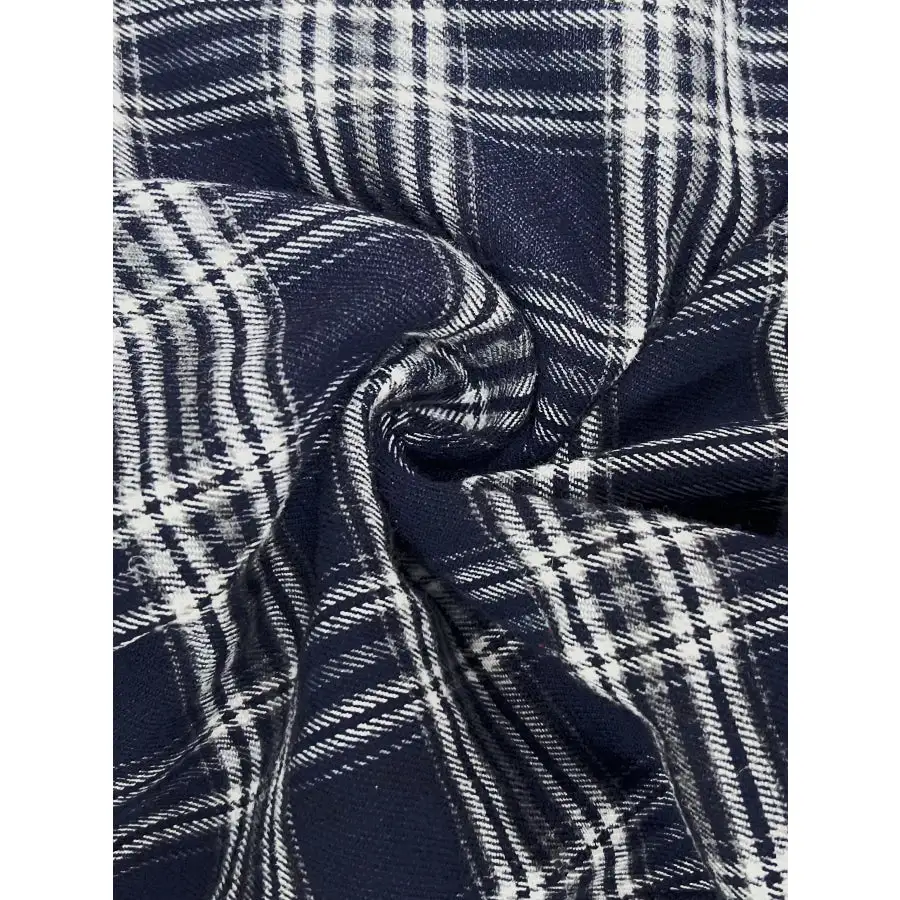 Classic Plaid Drawstring Wide Leg Pants