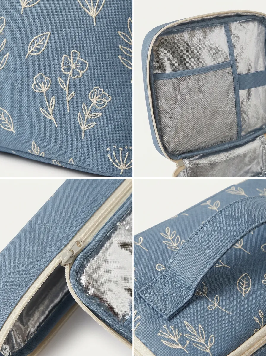 Floral Botanical Pattern Insulated Printed Lunch Bag