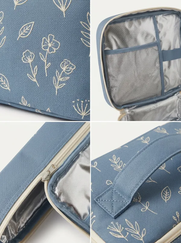 Floral Botanical Pattern Insulated Printed Lunch Bag