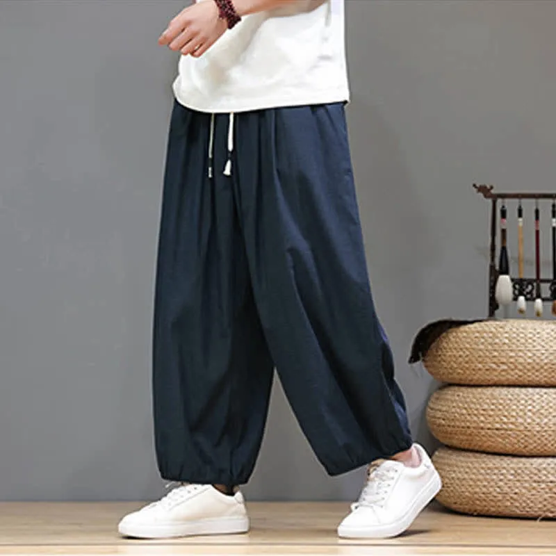 Elastic Waist Harem Pants