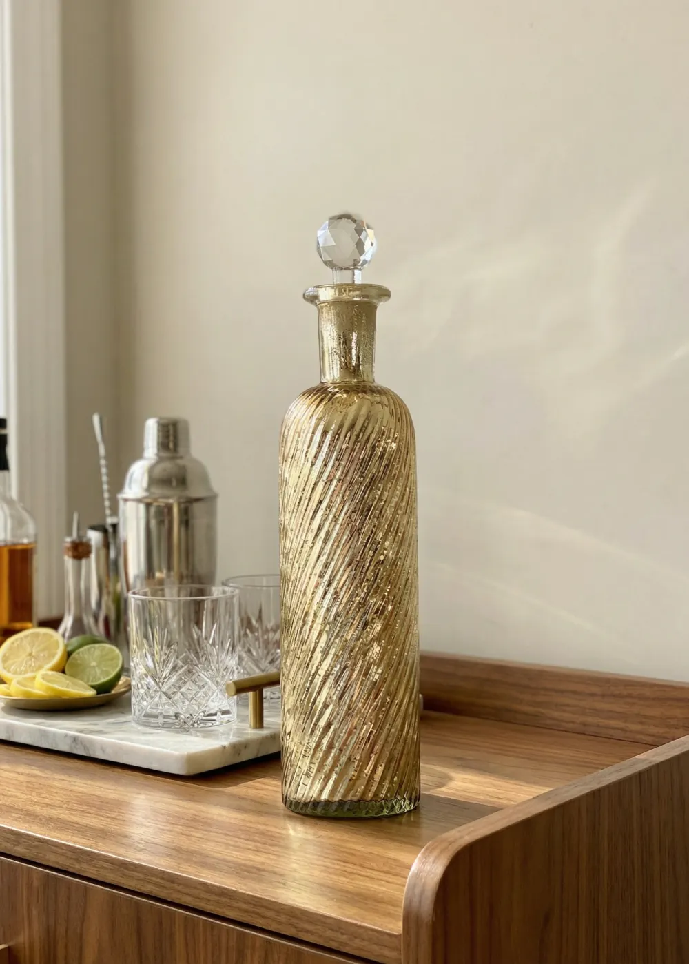 Rustic Glass Bottle Large
