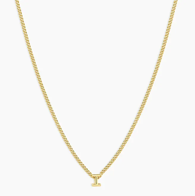 Refined Initial Pendant Necklace