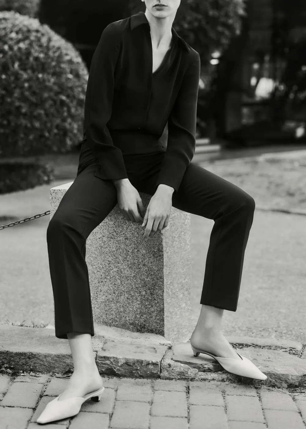 Belt Straight-Fit Pants