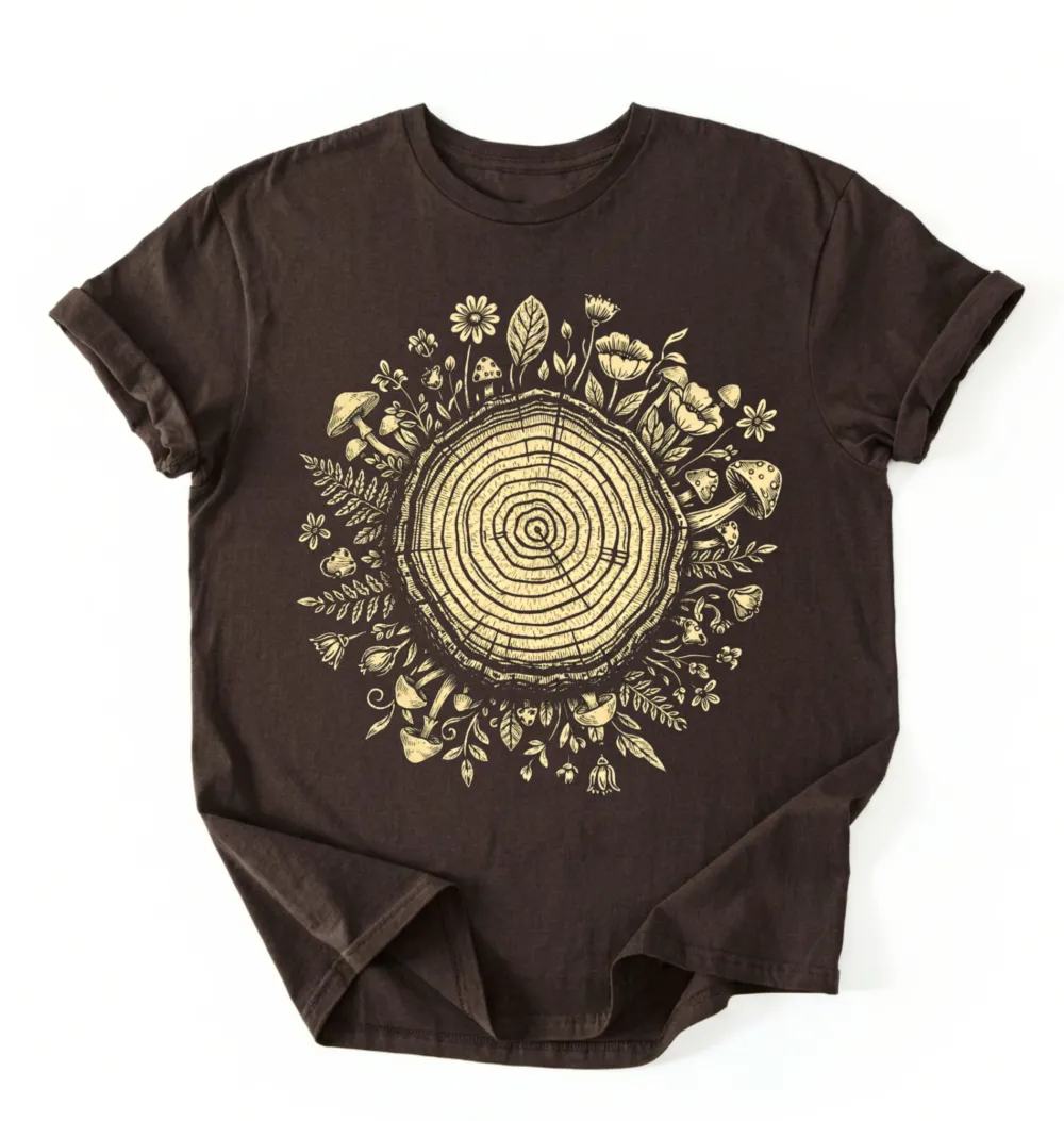 Tree Rings Graphic Cotton Tee