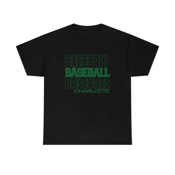 Baseball Charlotte in Modern Stacked Lettering