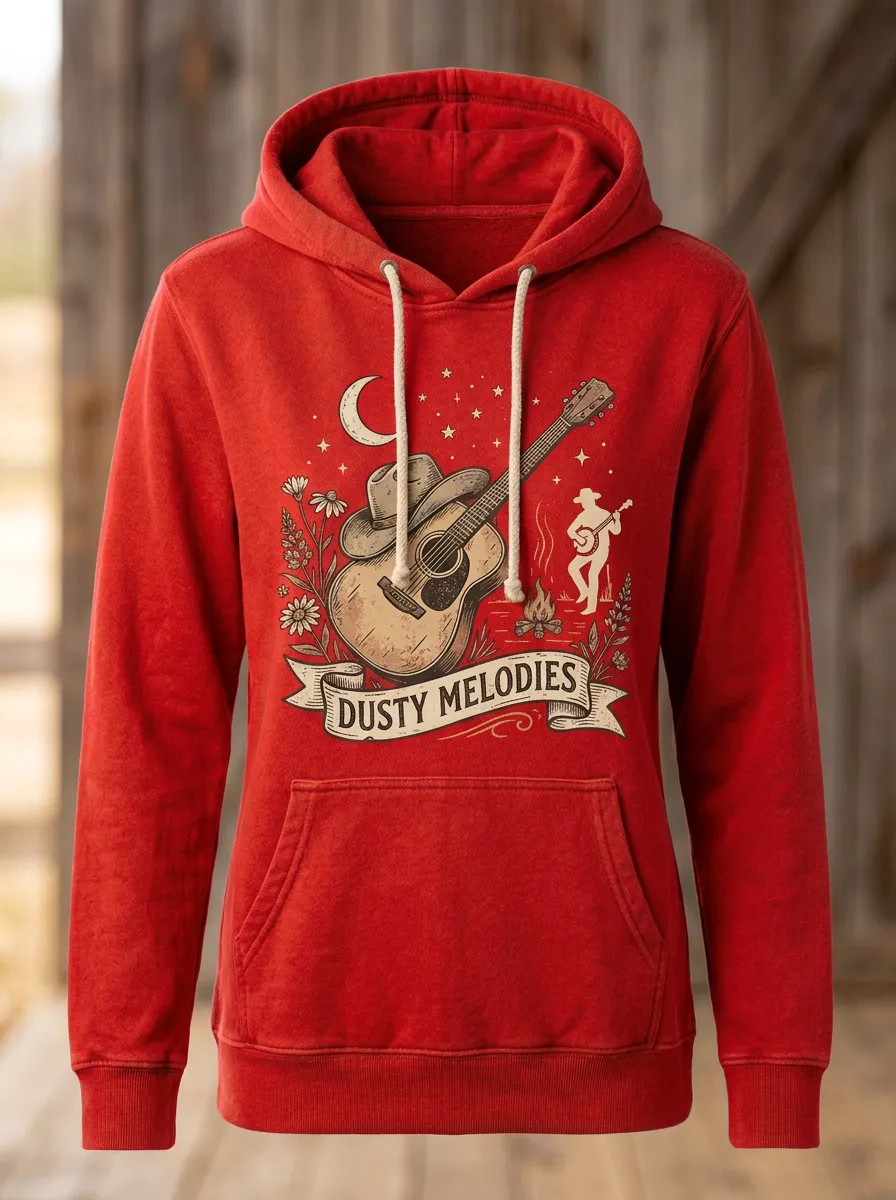 Music-Festival Guitar Country Music Graphic Hoodie