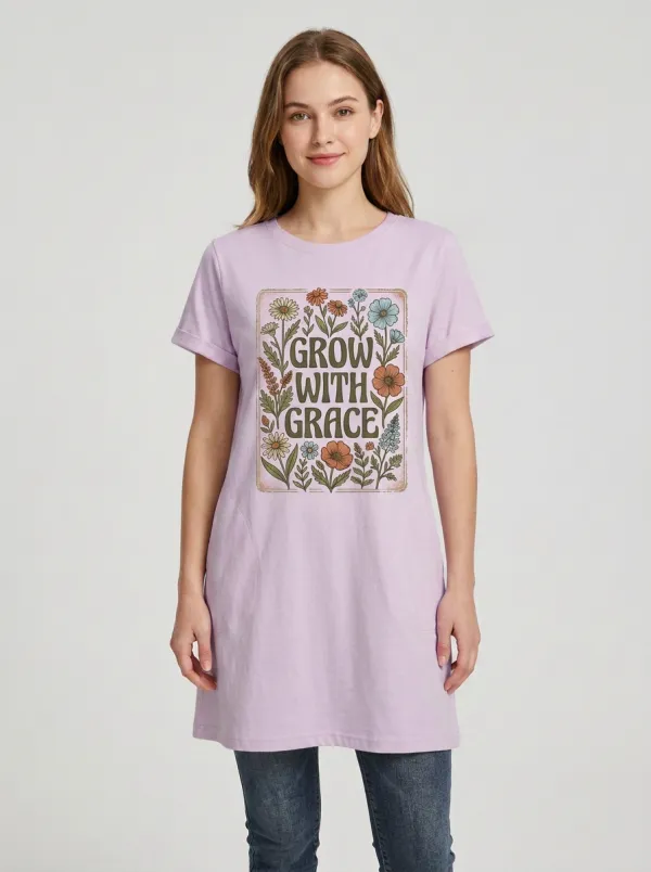 Grow With Grace Floral Botanical T-Shirt
