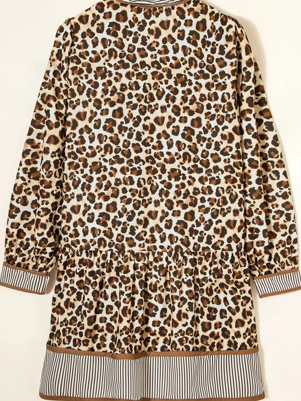 Striped Animal Print Mini Dress