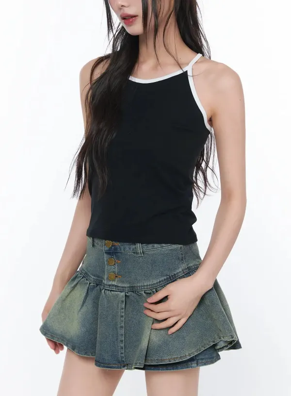 V-Neck Strappy Tank Top
