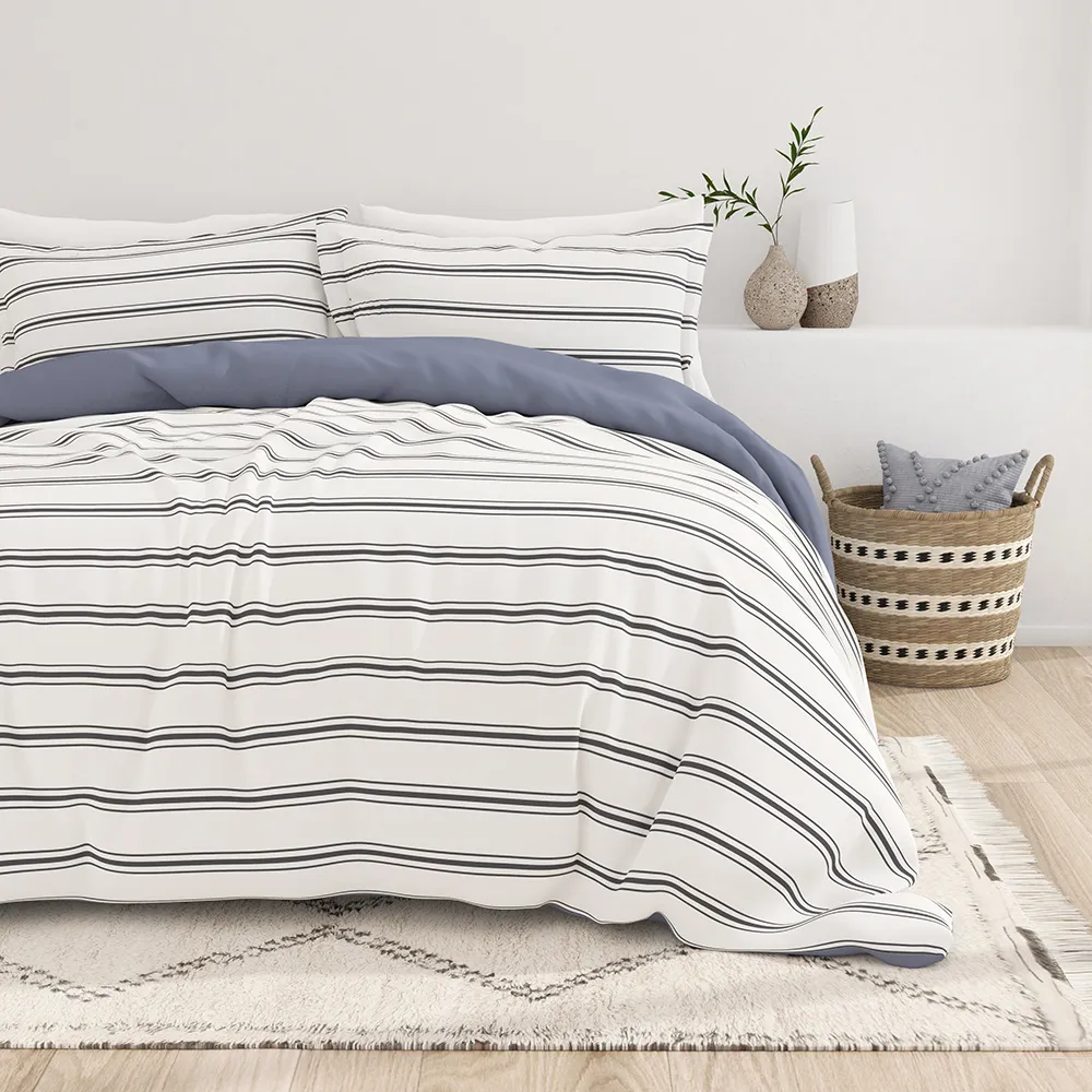 Desert Stripe Pattern Reversible Duvet Cover Set