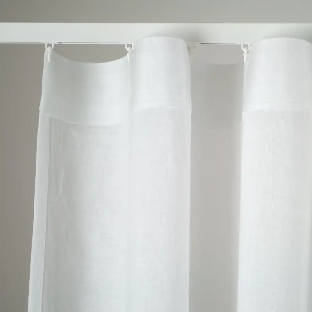 Wavefold Linen Track Curtain